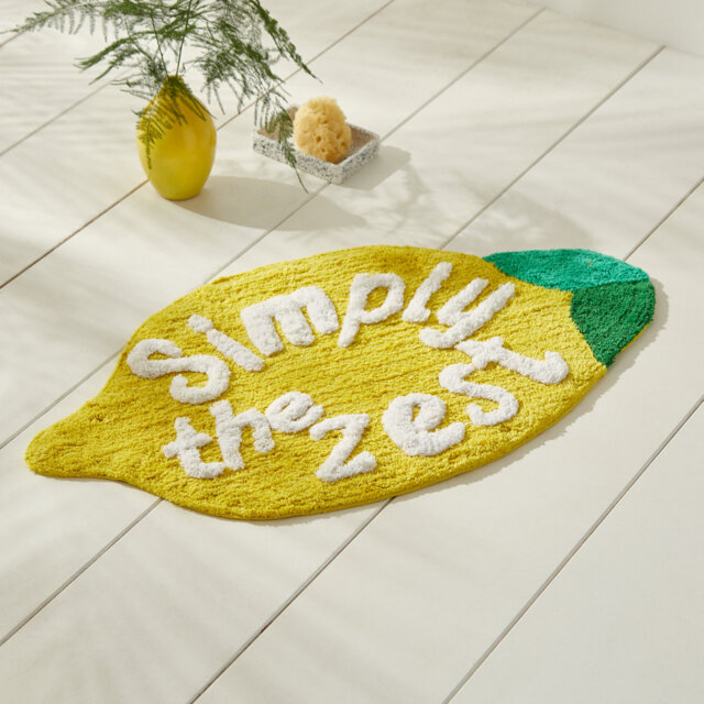Lemon Zest Shaped Bath Mat