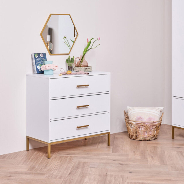 Agna 3 Drawer 80Cm W Chest of Drawers