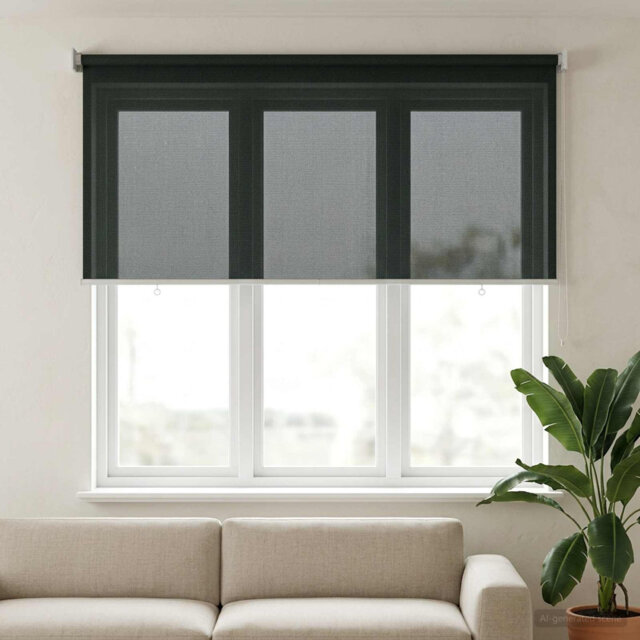 Outdoor Roller Blind HDPE Window Treatment Multi Colours Multi Sizes