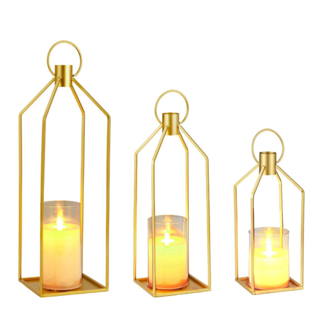 Metal Candelabra with Candle Included