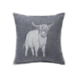 Highland Cow Wool Cushion Cover