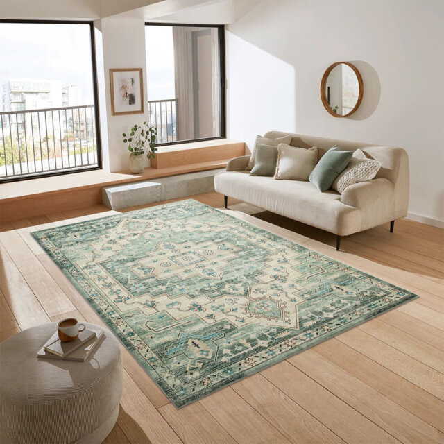 Contemporary Abstract Cashmere Rug – Cozy Plush Area Rug For Home Décor