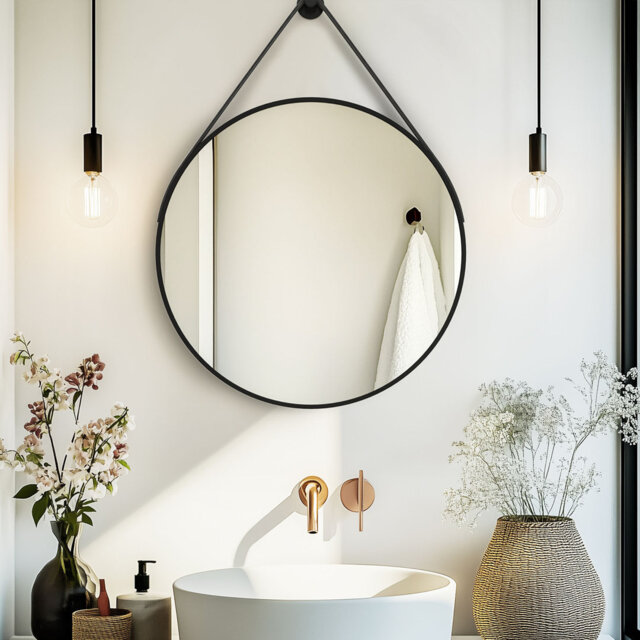 Wal Mirror Aluminium Round Mirror