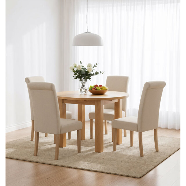 4 - Person Drop Leaf Solid Oak Dining Set