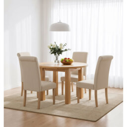 4 - Person Drop Leaf Solid Oak Dining Set