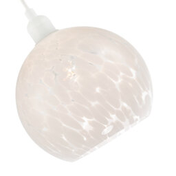 14cm H Glass Round Pendant Shade ( No Direct Attachment Method ) in White