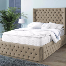 Buckingham Chesterfield Velvet Upholstered Bed Frame - Deep Button, Sprung Slats