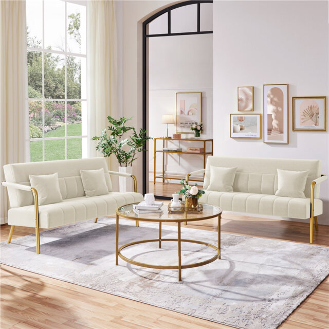 Color 2 Seater Loveseat ,143 CM wide Sofa Couch