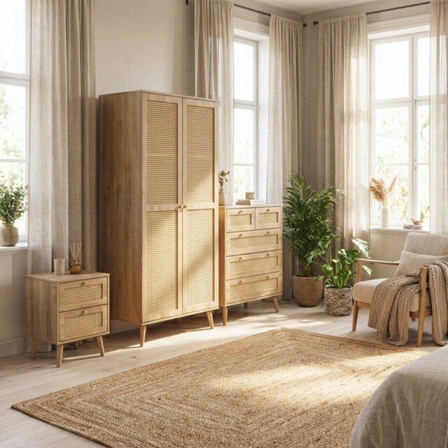 Manila 2 Door Wardrobe 3 Piece Bedroom Set