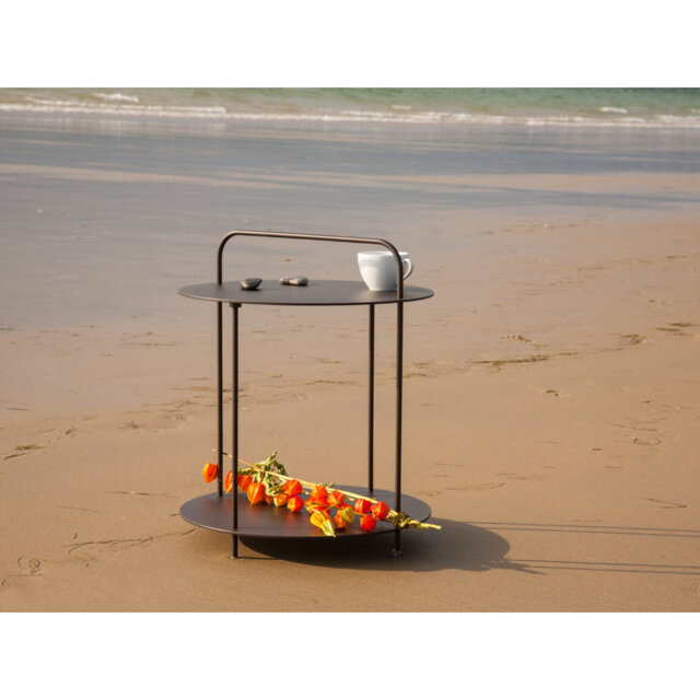 Azema Round Metal Outdoor Side Table , 45cm cm W 45cm cm D