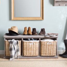 Karina Solid Wood Storage Bench
