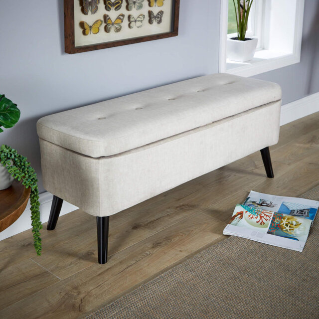 Ahkeem Velvet Upholstered Storage Bench