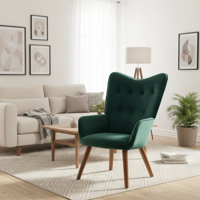 Hollowayville 61cm Wide Tufted Velvet Armchair