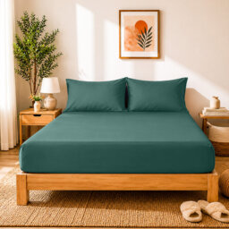 40cm Extra Deep Fitted Sheet - Luxury Microfiber Deep Pocket Bed Sheet Secure Fit