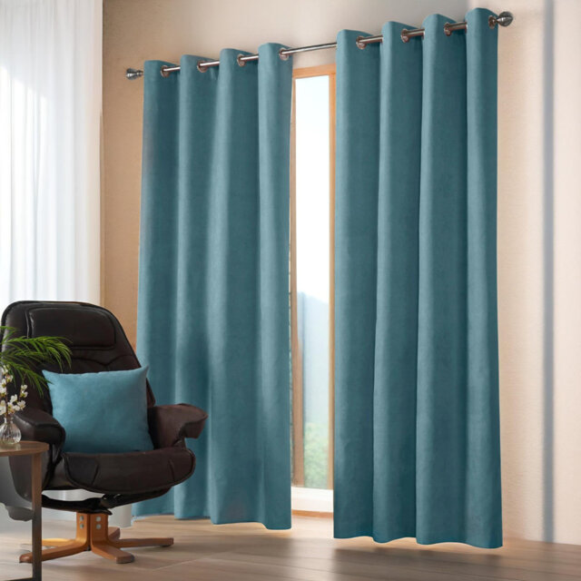 Nalaiyah Velvet Chenille Eyelet Curtains