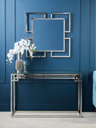 120cm Glass Top Console Table