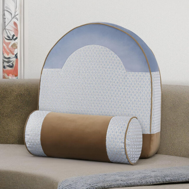 Sit-up Back Comfort WOWMAX Back Pillow For Sitting In Bed, Reading Pillow With Cylinder Cushion, Backrest Pillow For Couch, Home Comfort Cushion,