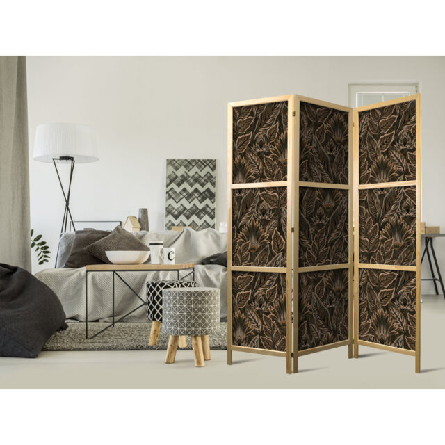 171cm H Solid Wood Folding Room Divider