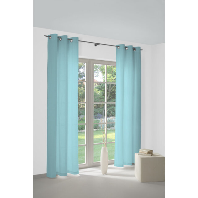 Uni Collection 100% Cotton Room Darkening Curtain Single Panel