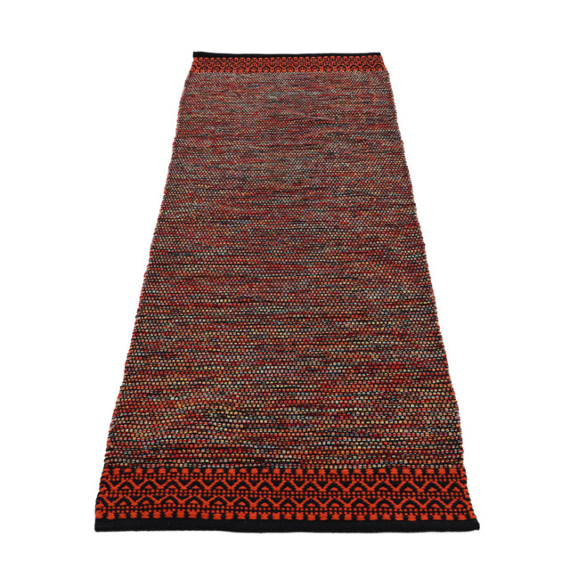 Kilim Mia Hand Woven Flatweave Cotton Orange Rug