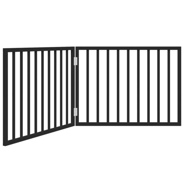 Archie & Oscar Dog Gate Foldable 2 Panels Brown 160 Cm Poplar Wood