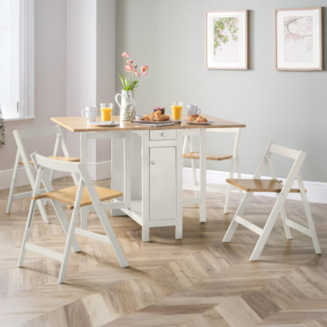 Alfreda 4 - Person Drop Leaf Dining Set