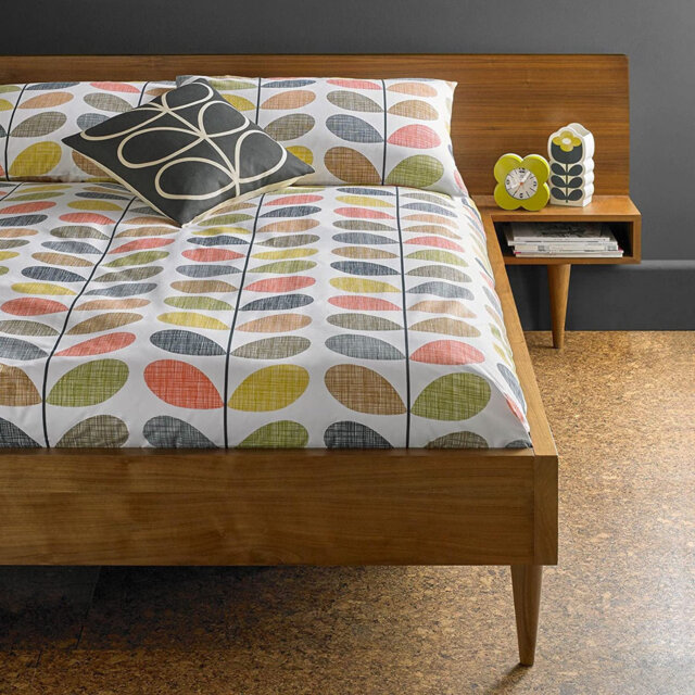 Orla Kiely Scribble Stem Duck Egg King Duvet Cover