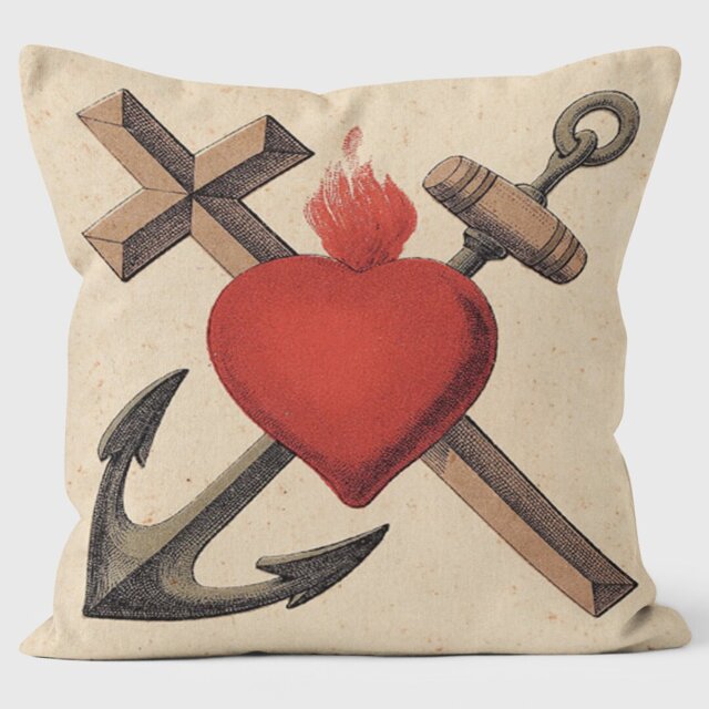 Heart, Cross and Anchor - Tate - the Russian Revolution Cushion
