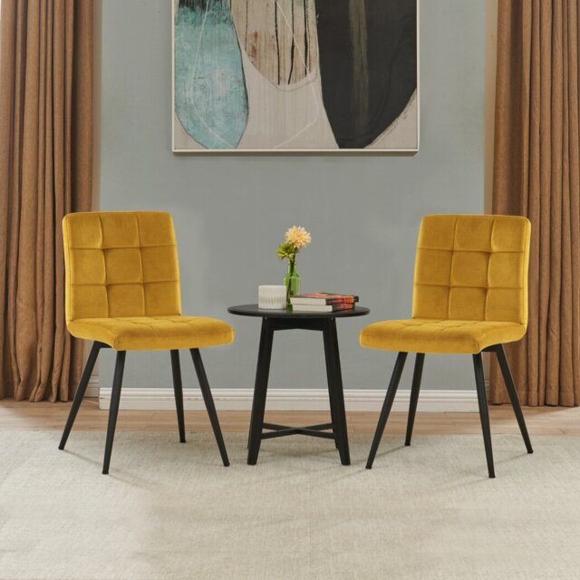 Leann Tufted Velvet Upholstered Back Side Chair