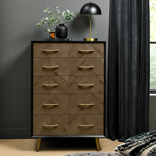 Agamjot 5 Drawer 80Cm W Chest of Drawers