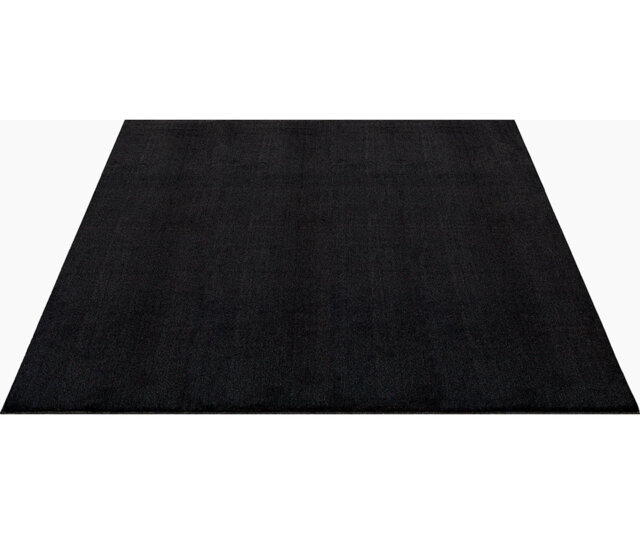The Carpet Relax - Modern Rug, Fluffy, Short Pile, Non-Slip Underside, Washable up to 30°C, Super-Soft, Fur Look, Black