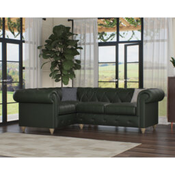Melrose 3 Seater Leather Corner Sofa