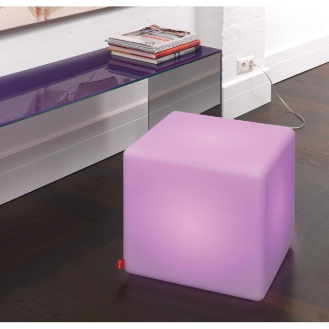 Cube Pedestal End Table