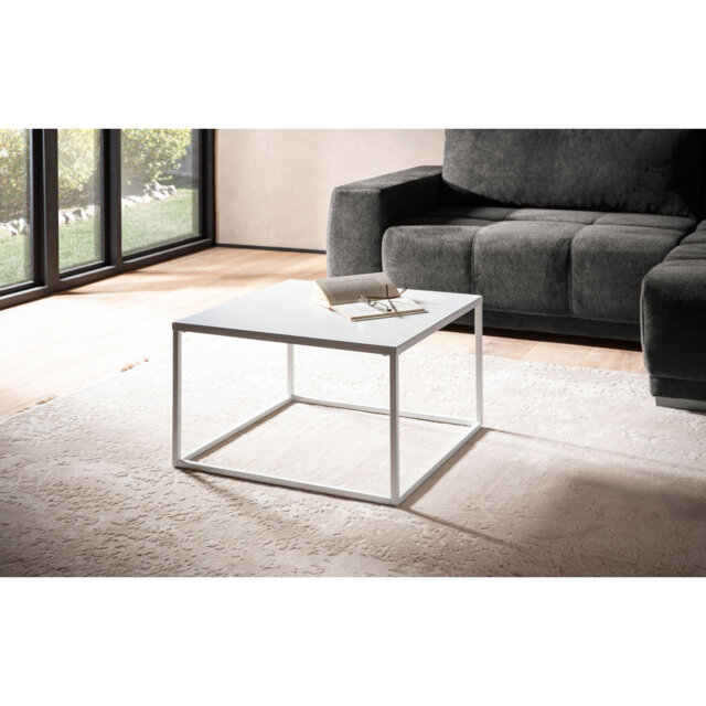 Coffee table 60 cm white metal living room table sofa table industrial