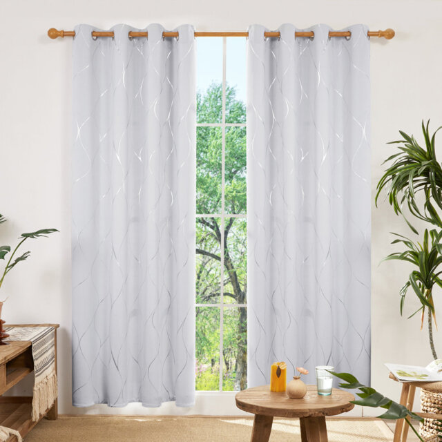 Seligman Wave Foil Printed Room Darkening Thermal Curtains
