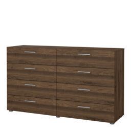 Benyard Wide Chest Of 8 Drawers (4+4) In Oak Structure/White High Gloss