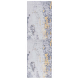 Tacoma Slate Machine Washable Area Rug In Grey & Gold
