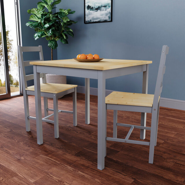 Anavia 2 - Person Solid Pine Solid Wood Dining Set