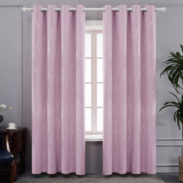 Seligman Wave Foil Printed Room Darkening Thermal Curtains