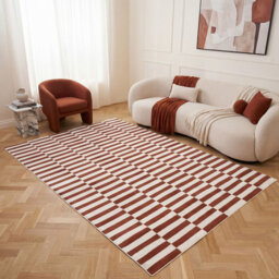 Loft Modern Striped Living Room Area Rug and Runner Soft Pile