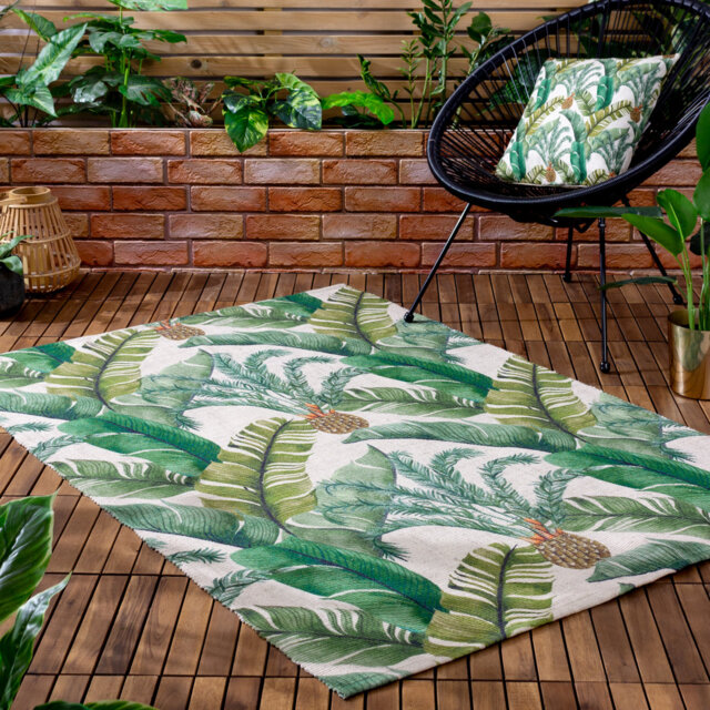 Floral 120cm X 170cm Indoor / Outdoor Area Rug
