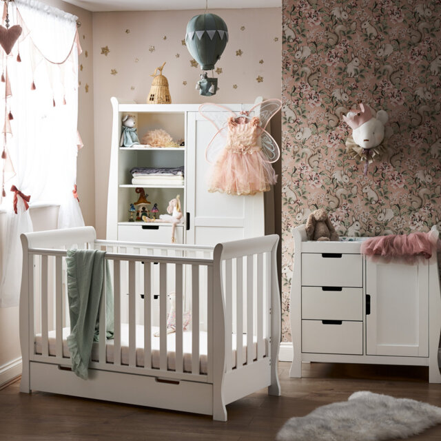 Stamford Mini Cot Bed 3-Piece Nursery Furniture Set