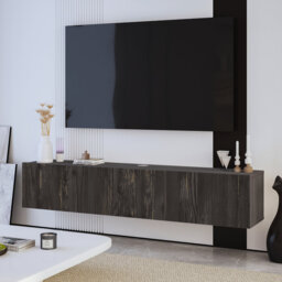 "Emma Floating Tv Stand Up To 80"" Tvs Modern Tv Table Wall Mount Console Media Storage Cabinet"