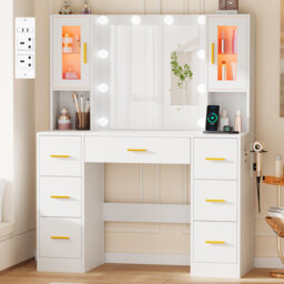 Elowen Dressing Table With Mirror & Lights