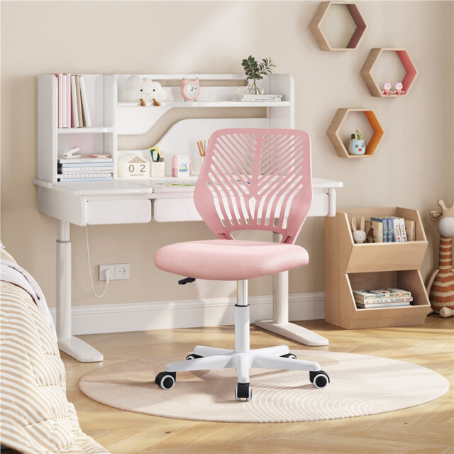 color Mid-Back Armless Mesh Padded Swivel Task Office Chair