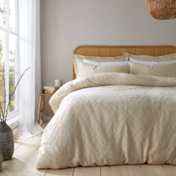 Waffle Cotton Circle 100% Cotton Duvet Cover Set with Pillowcases