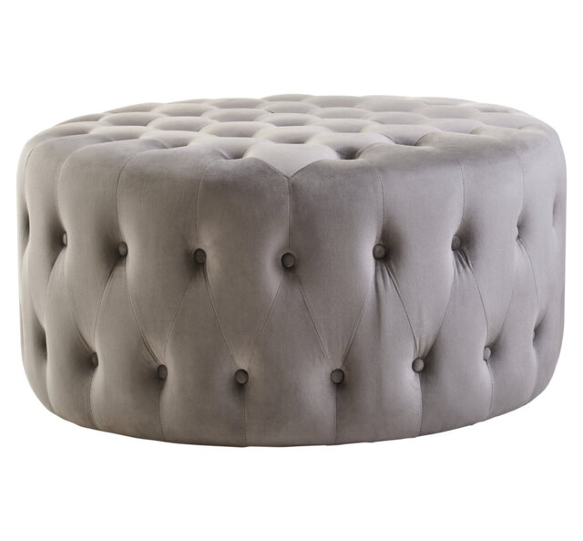 91cm Wide Velvet Footstool Ottoman
