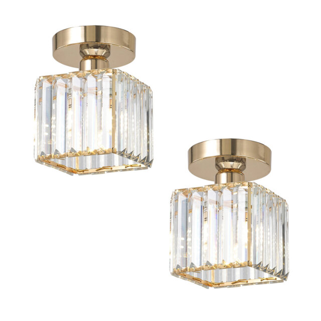 Canis 2-Light 13cm Semi Flush Mount