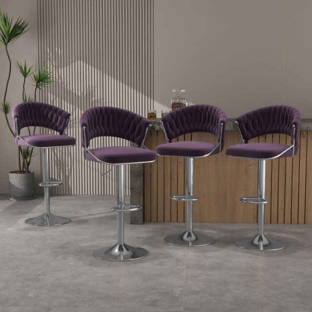 Christal Height Adjustable Swivel Bar Stool