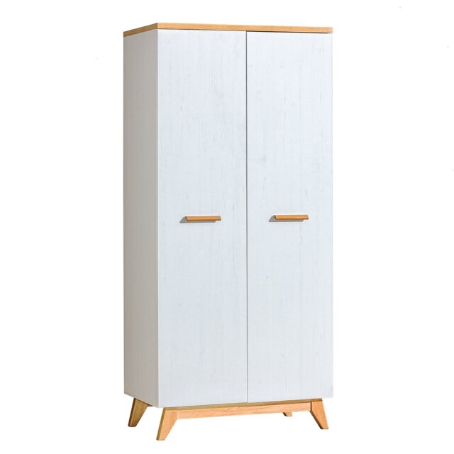 Waldron 2 Door Solid + Manufactured Wood Wardrobe